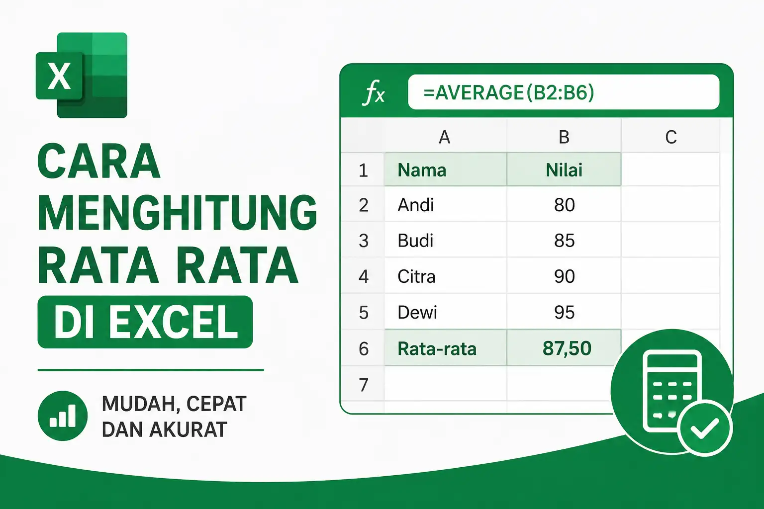 Cara Menghitung Rata Rata di Excel