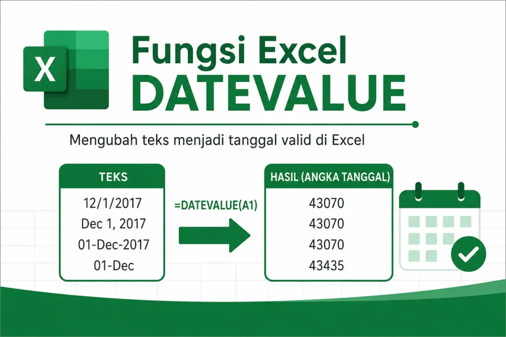 Mengenal Fungsi Excel DATEVALUE