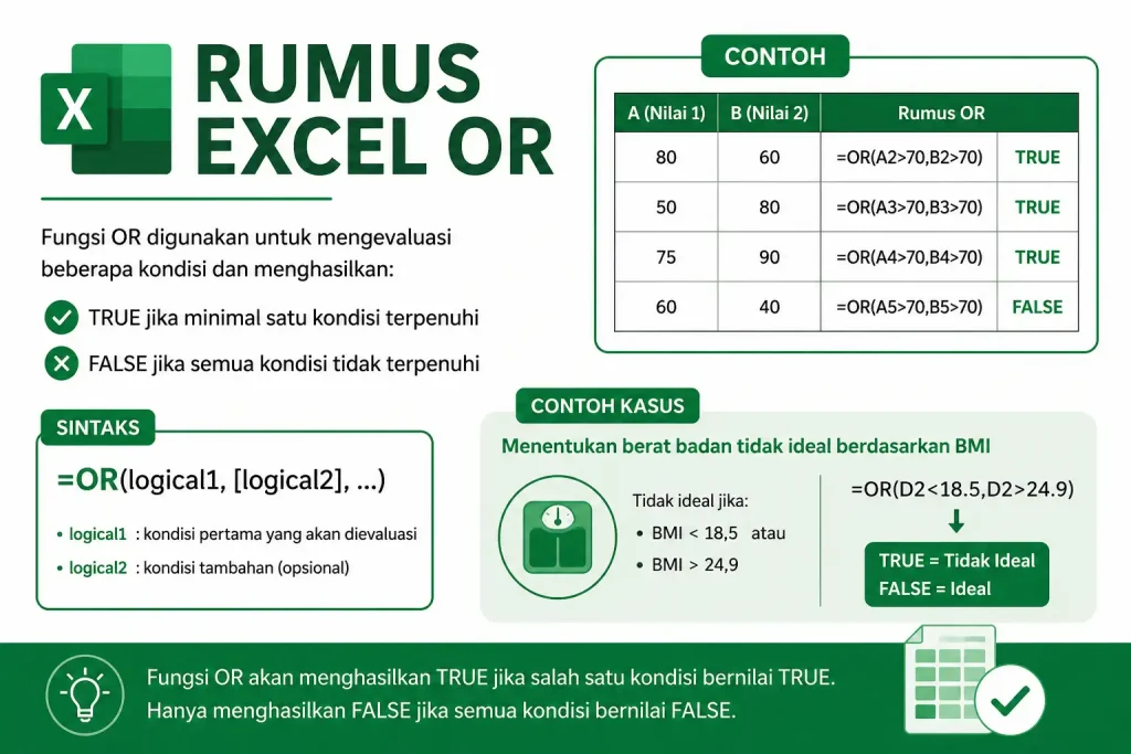 Mengenal Rumus Excel OR Lengkap