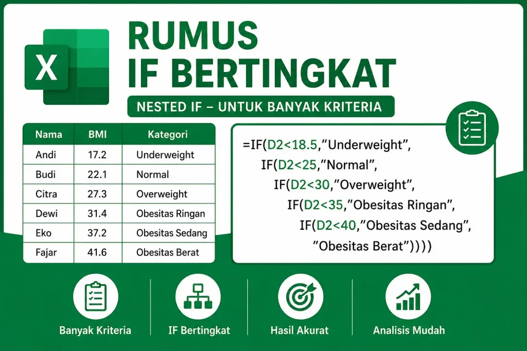 Mengenal Rumus IF Bertingkat di Excel