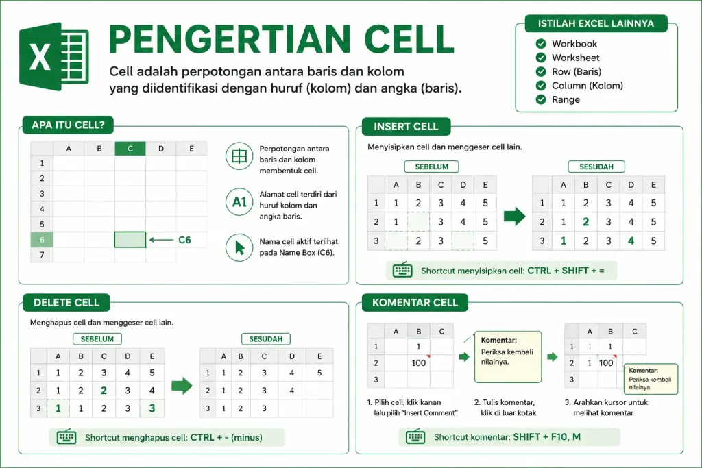 Pengertian Cell pada Microsoft Excel
