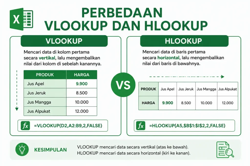 Pengertian VLOOKUP dan HLOOKUP