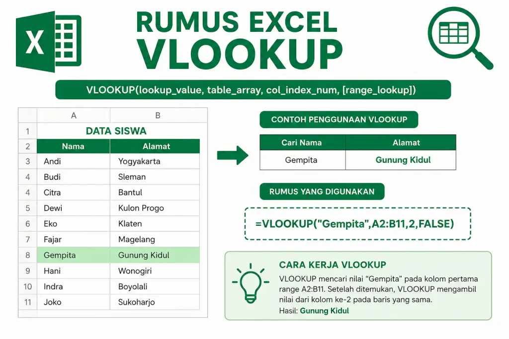 Wajib Tahu Rumus Excel VLOOKUP