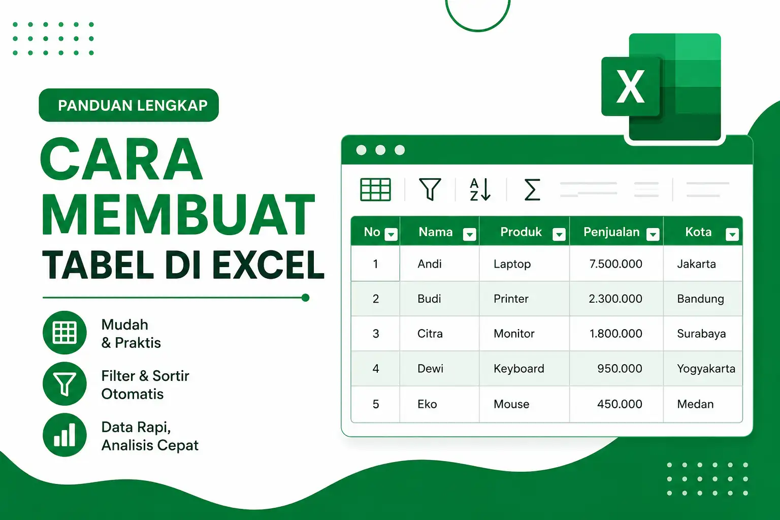 Cara Membuat Tabel di Excel