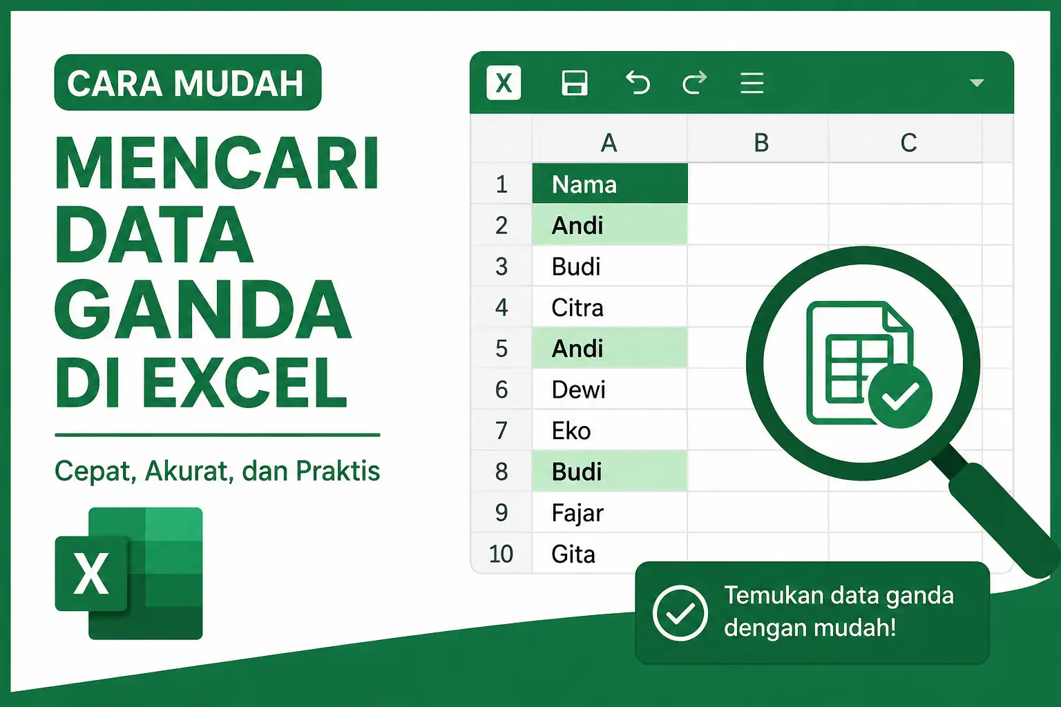 Cara Mencari Data Ganda di Excel dengan Mudah dan Akurat