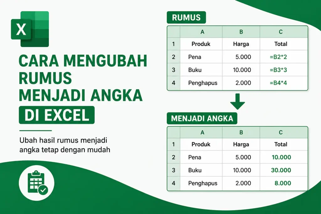 Cara Mengubah Rumus Menjadi Angka di Excel