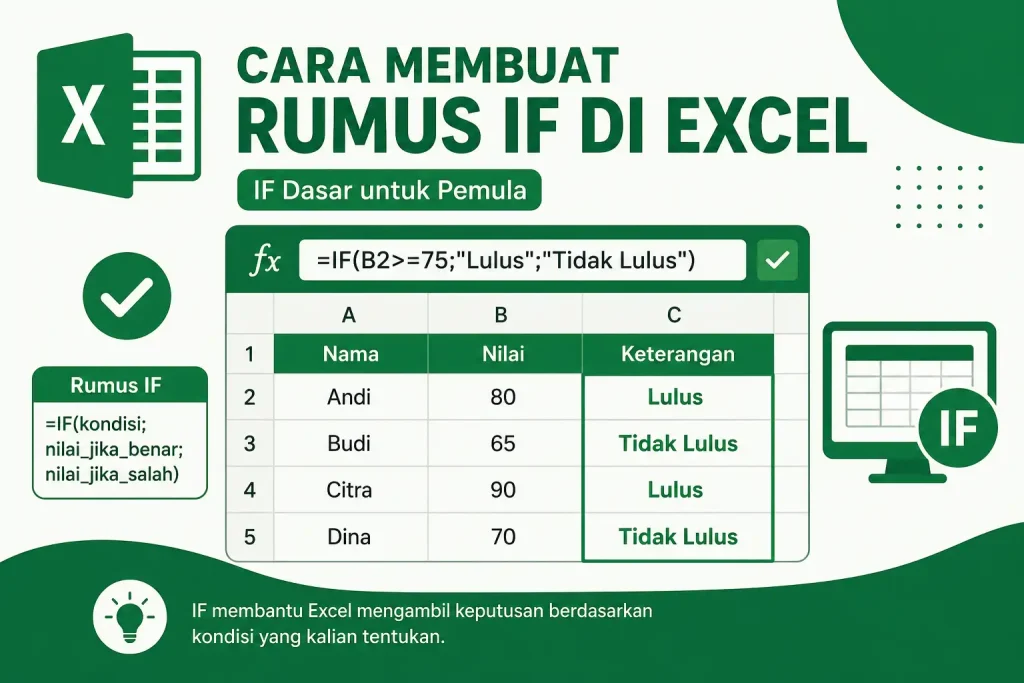 Cara Membuat Rumus IF di Excel