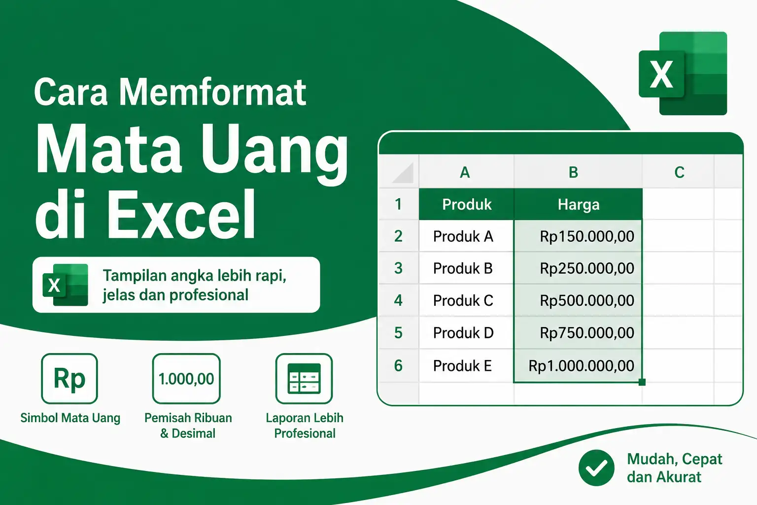Cara Memformat Mata Uang di Excel dengan Mudah dan Rapi