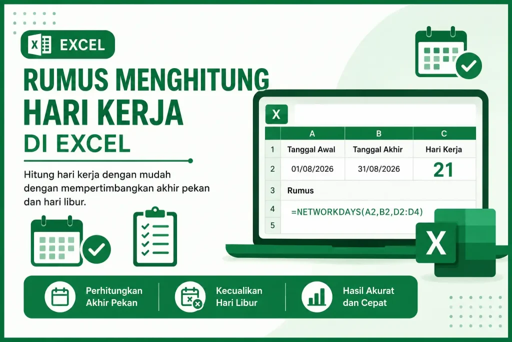 Cara Menghitung Hari Kerja di Excel
