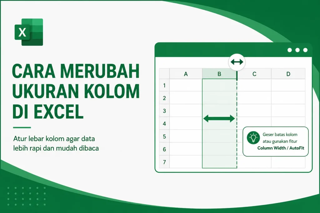 Cara Merubah Ukuran Kolom di Excel