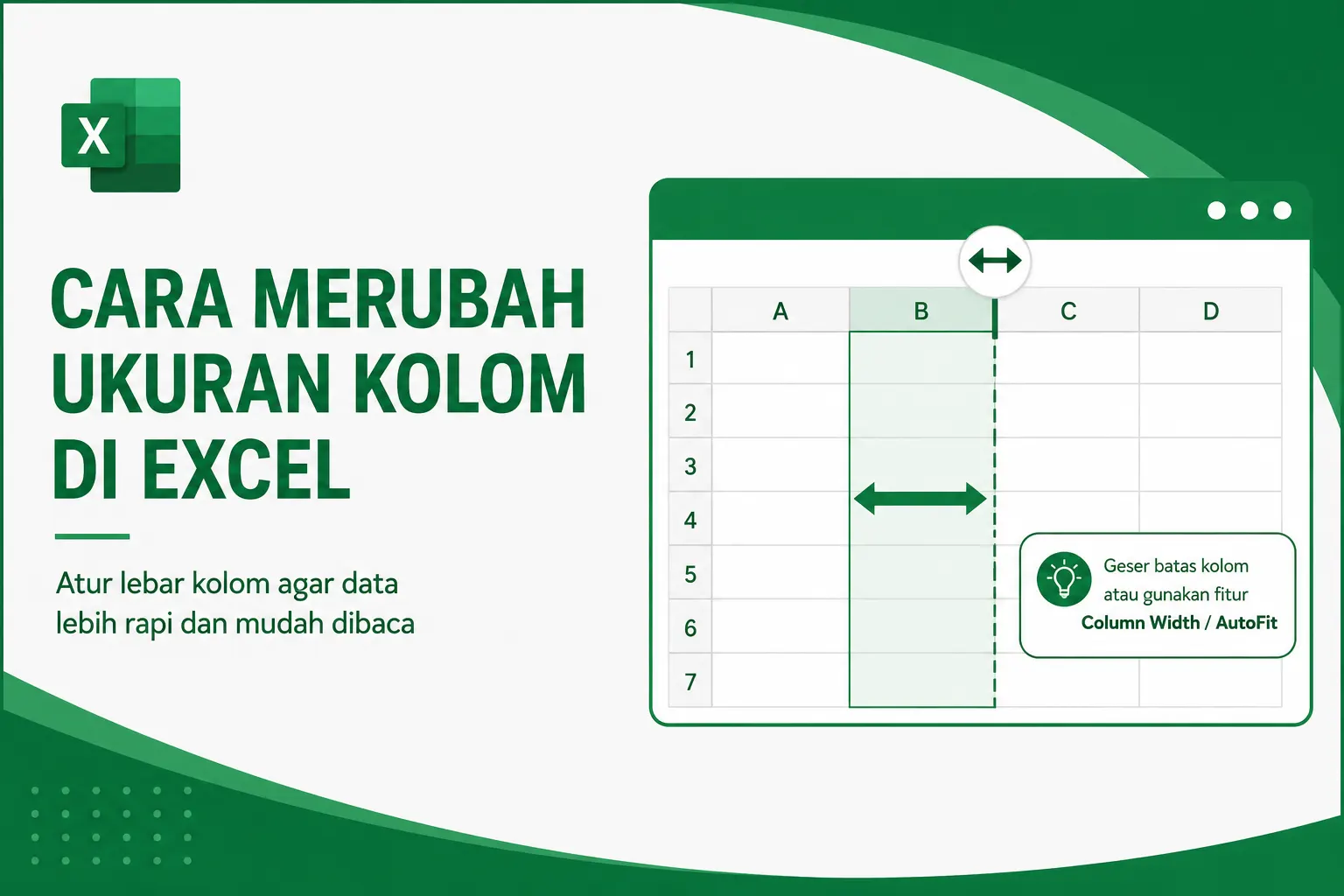 Cara Merubah Ukuran Kolom di Excel